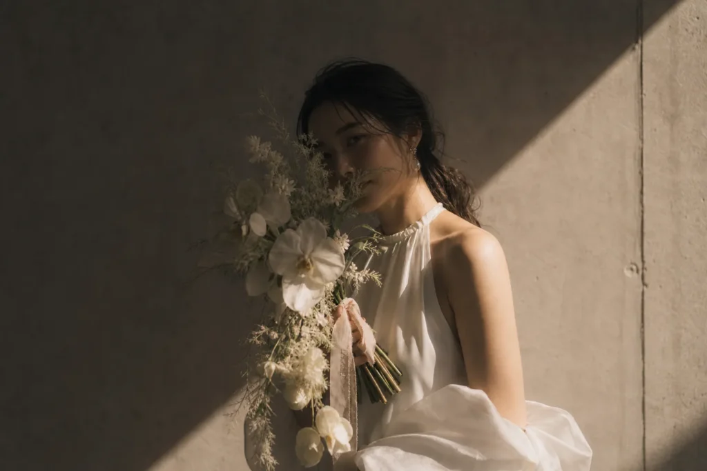 前撮り写真｜シャドウライティングの日本人新婦