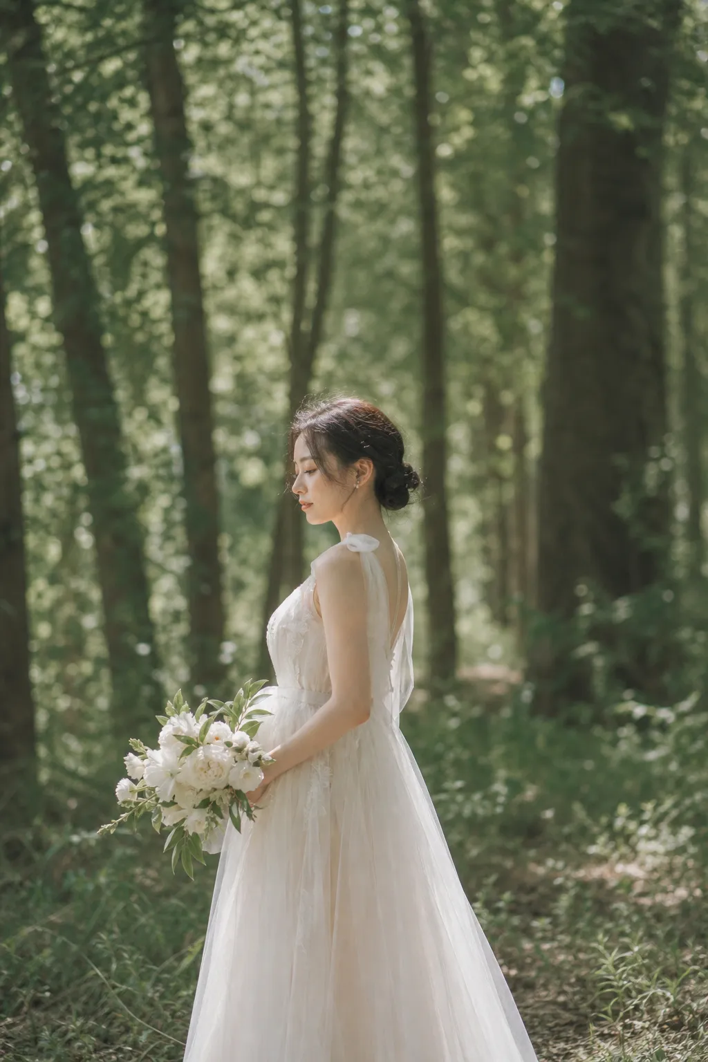 自然光の花嫁ウェディングフォト